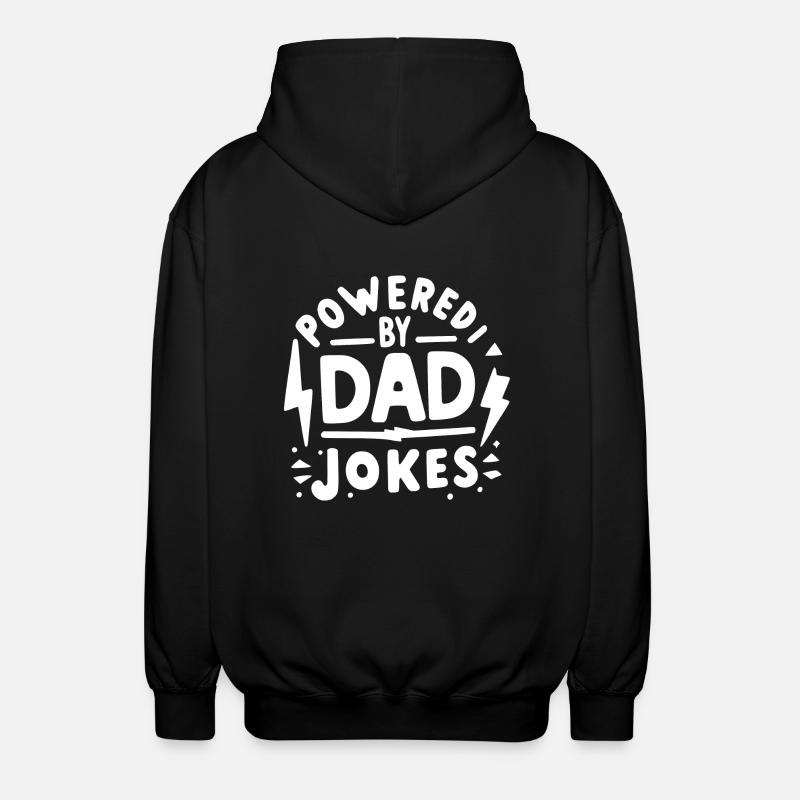 Propulsé par Dad Jokes - Veste à capuche unisexe - noir