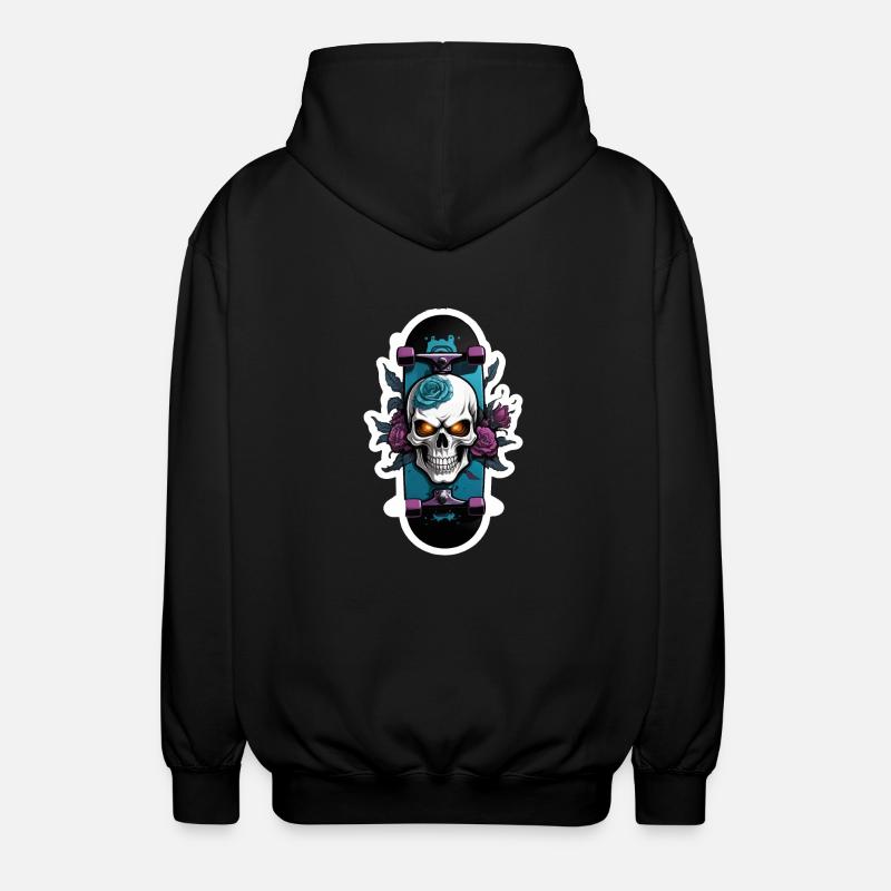 Patineur de crâne - Veste à capuche unisexe - noir