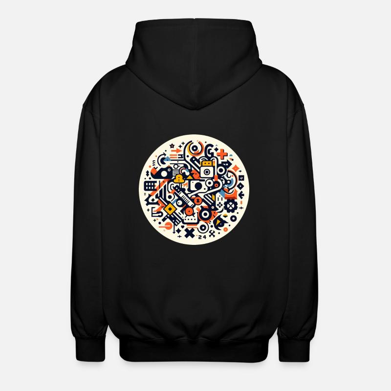 Symphonie abstraite de la technologie - Veste à capuche unisexe - noir