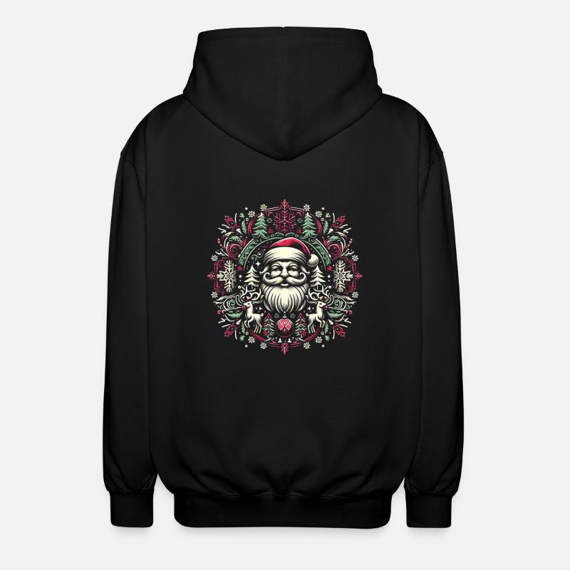 Logo de Noël - Veste à capuche unisexe - noir