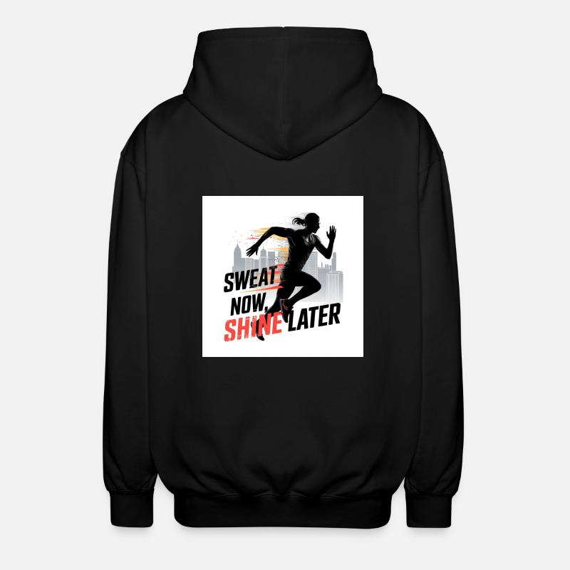 Sweat Now, Shine Later - Veste à capuche unisexe - noir