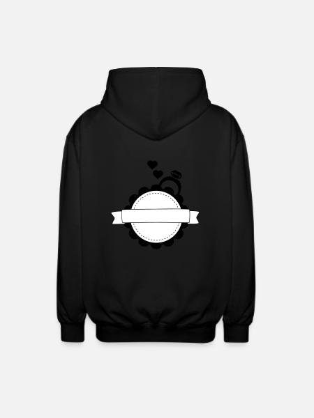 Wedding logo - Unisex Hooded Jacket - black