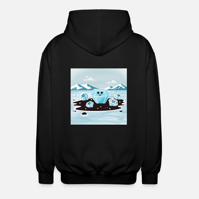 Diamantener Strand - Unisex Kapuzenjacke - Schwarz