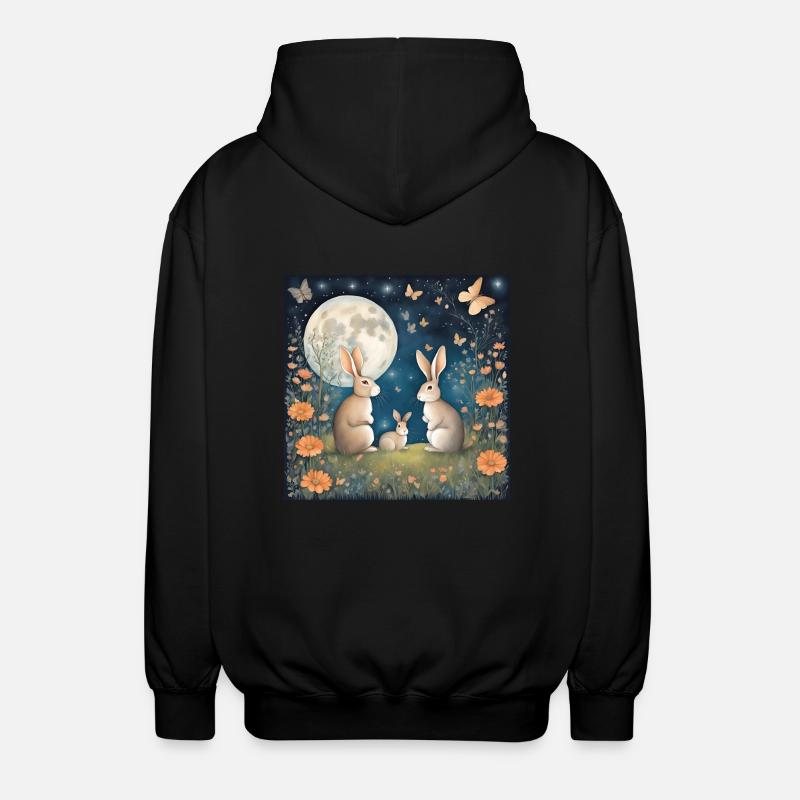 Lapin - Veste à capuche unisexe - noir