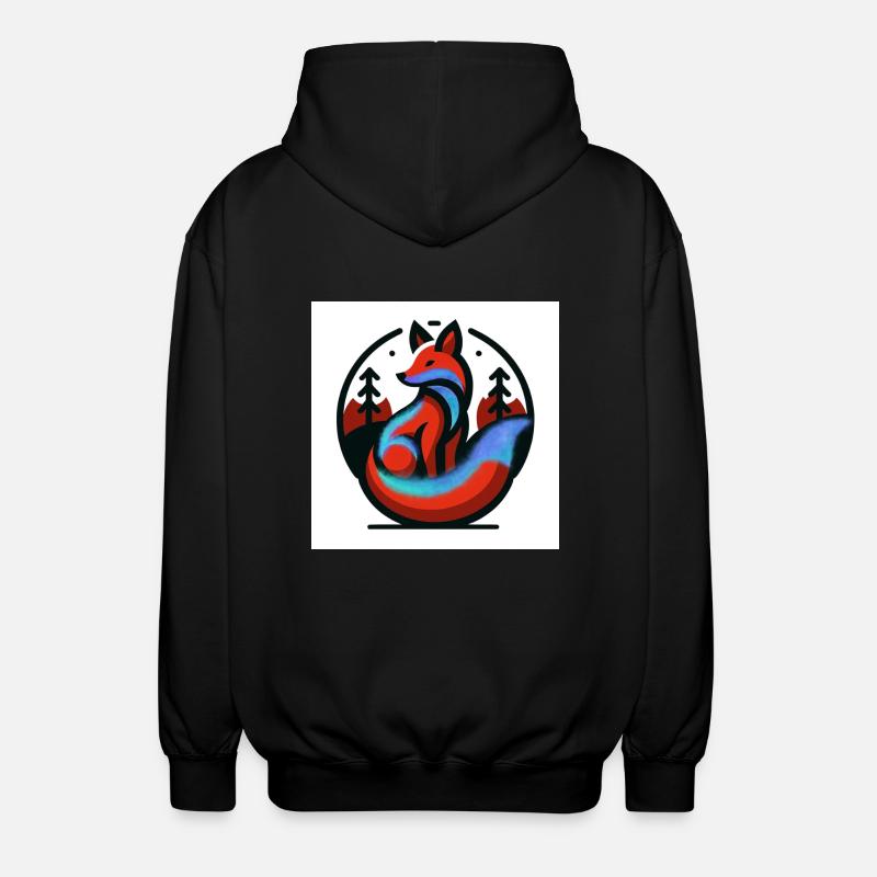 Wandelfuchs - Unisex Kapuzenjacke - Schwarz