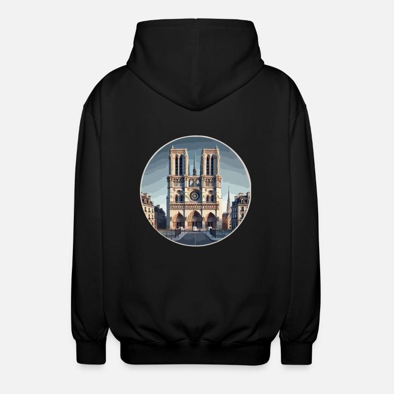 Notre Dame de Paris - Unisex Hooded Jacket - black