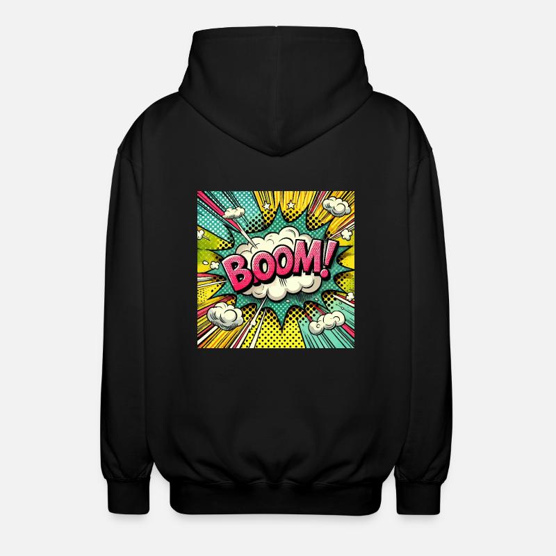 DRÖHNEN! - Comic-Explosion - Unisex Kapuzenjacke - Schwarz