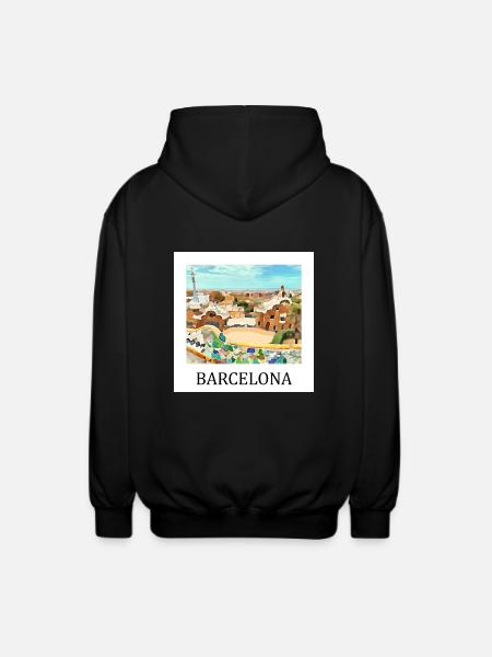 Barcelona Park Güell - Unisex Kapuzenjacke - Schwarz