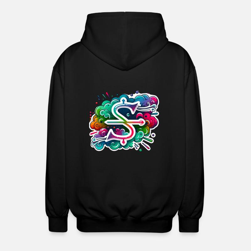 Zodiac Sagittarius - Unisex Hooded Jacket - black