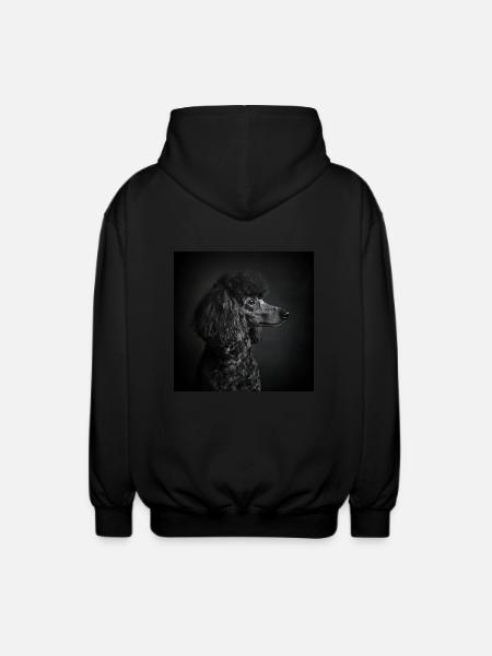 Black Animals - Black Poodle - Unisex Hooded Jacket - black