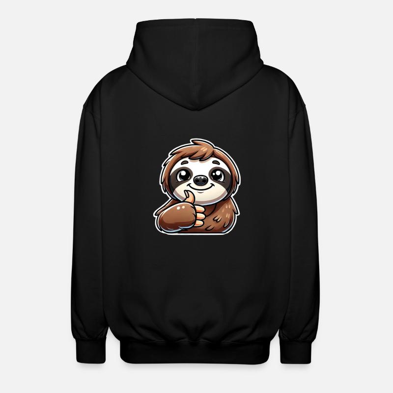 Conception de paresseux drôle - Veste à capuche unisexe - noir