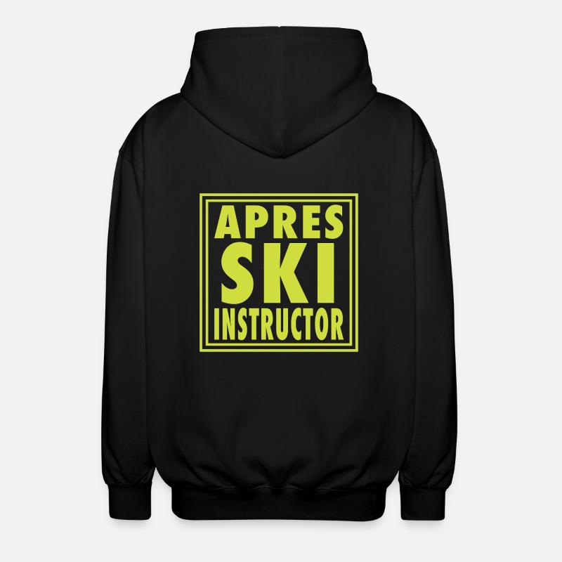 Conception de moniteur d’après-ski - Veste à capuche unisexe - noir