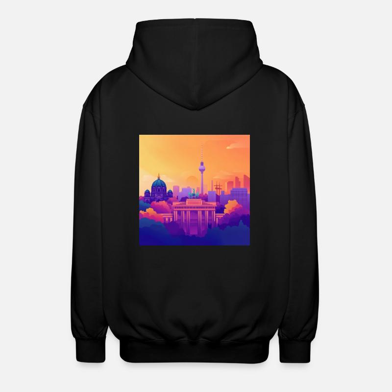 Berlin - Unisex Kapuzenjacke - Schwarz