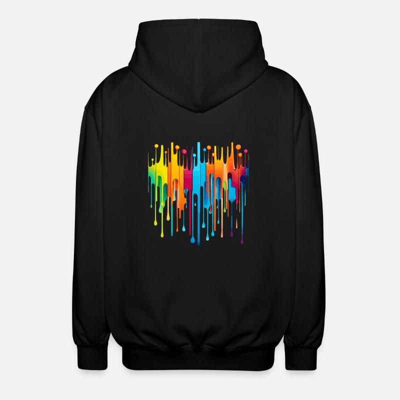 Rainbow - Unisex Hooded Jacket - black
