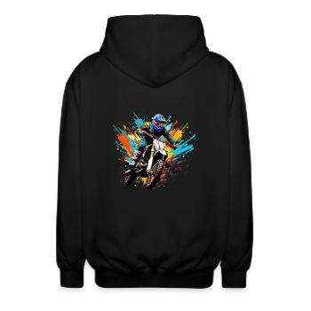 Motocross - Veste à capuche unisexe - noir - Dos - AI Model Male 185 light (185cm)