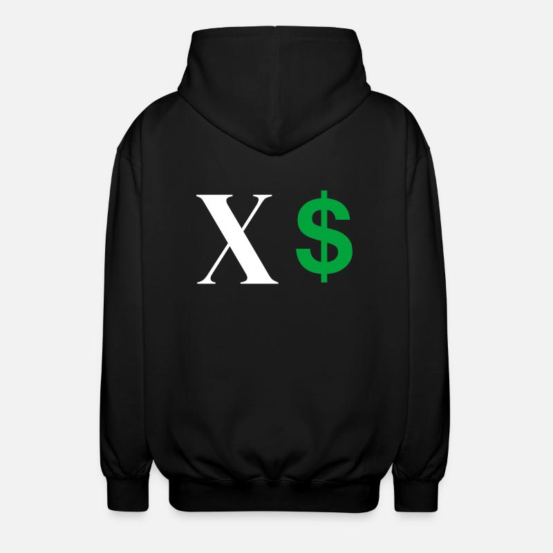 Lettre x dollar - Veste à capuche unisexe - noir