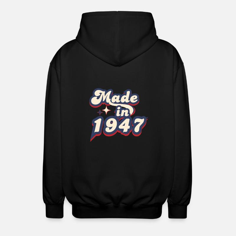 Made in 1947 retro - Veste à capuche unisexe - noir