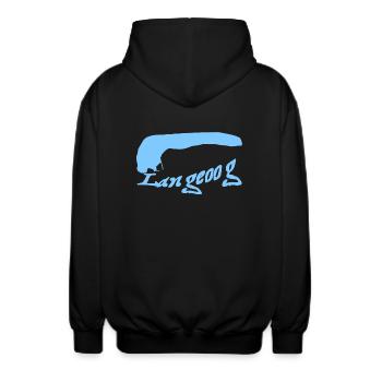Langeoog Tattoo - Unisex Kapuzenjacke - Schwarz - Hinten - AI Model Male 185 light (185cm)