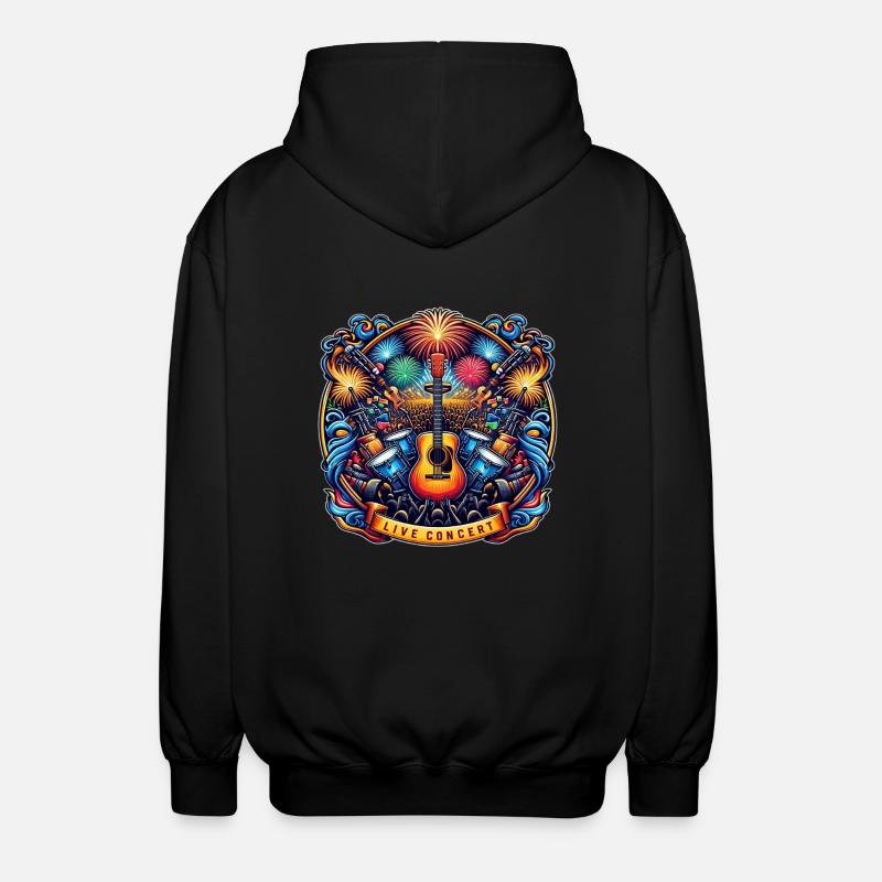Logo du concert en direct - Veste à capuche unisexe - noir
