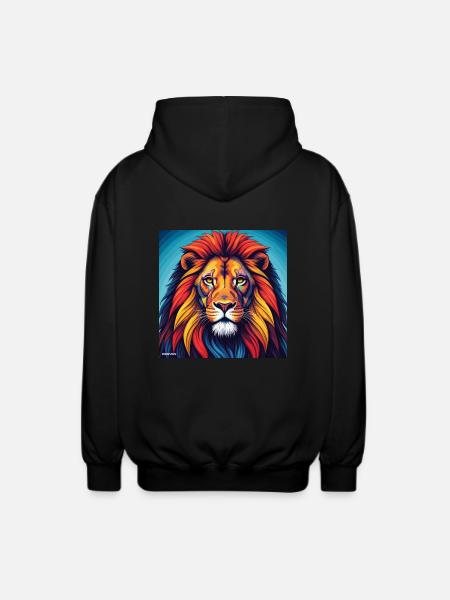 Lion Gemini - Unisex Hooded Jacket - black