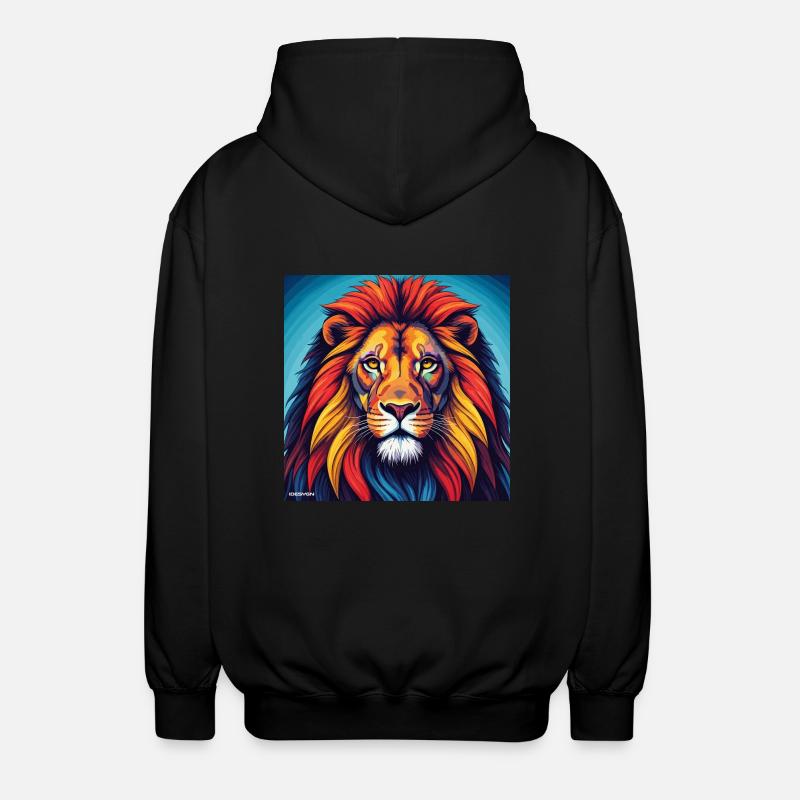 Lion Gemini - Unisex Hooded Jacket - black