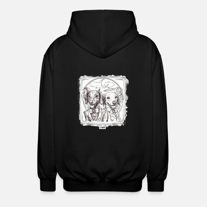 Diable contre Ange Teckel - Veste à capuche unisexe - noir
