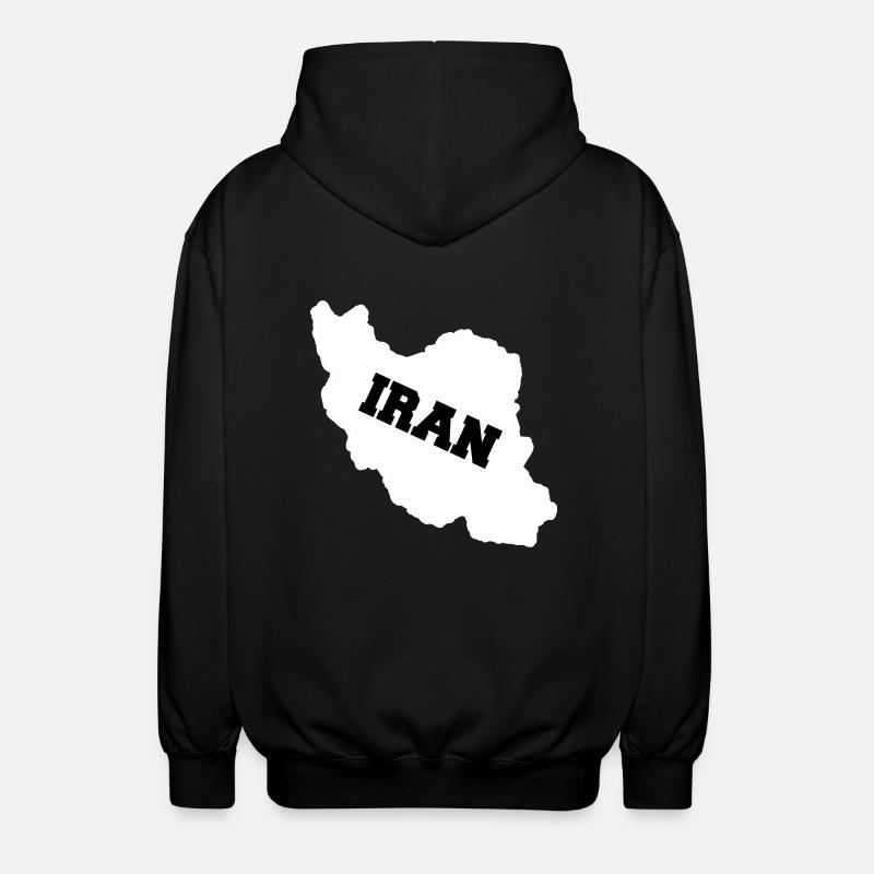 Iran - Unisex Hooded Jacket - black
