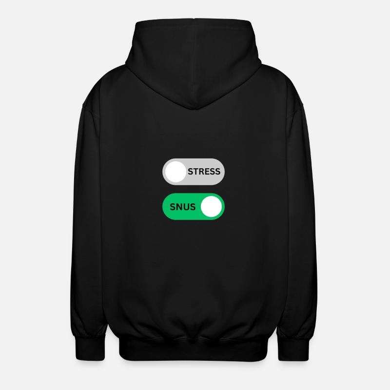 SNUS on off - Unisex Kapuzenjacke - Schwarz