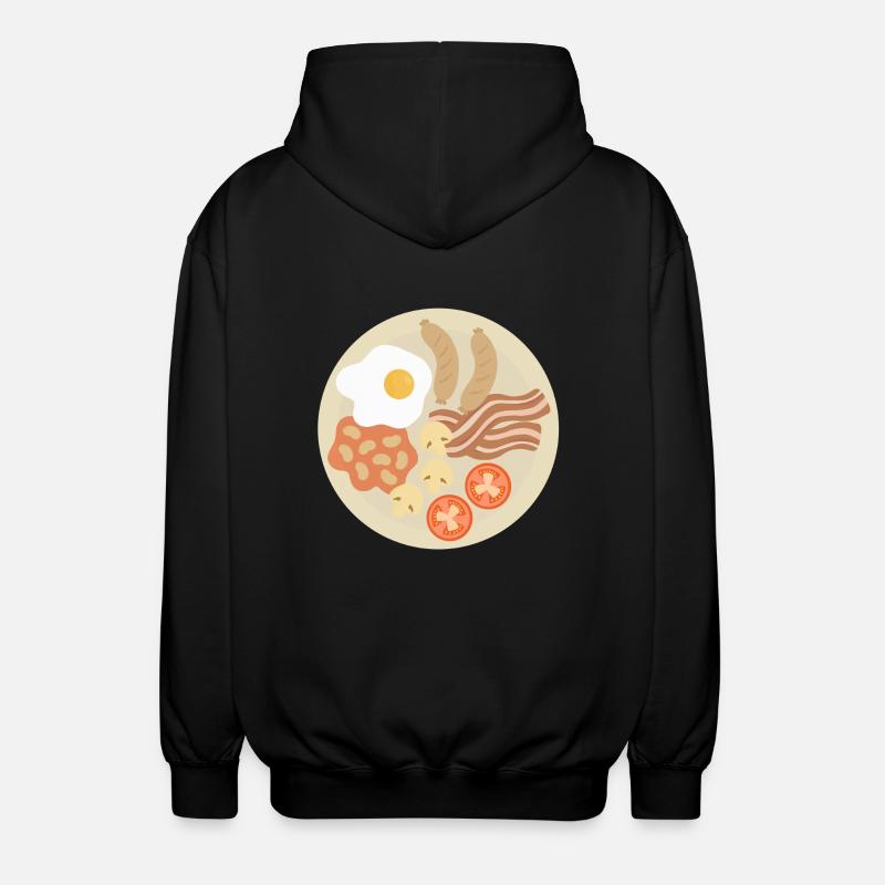 Komplettes englisches Frühstück - Unisex Kapuzenjacke - Schwarz