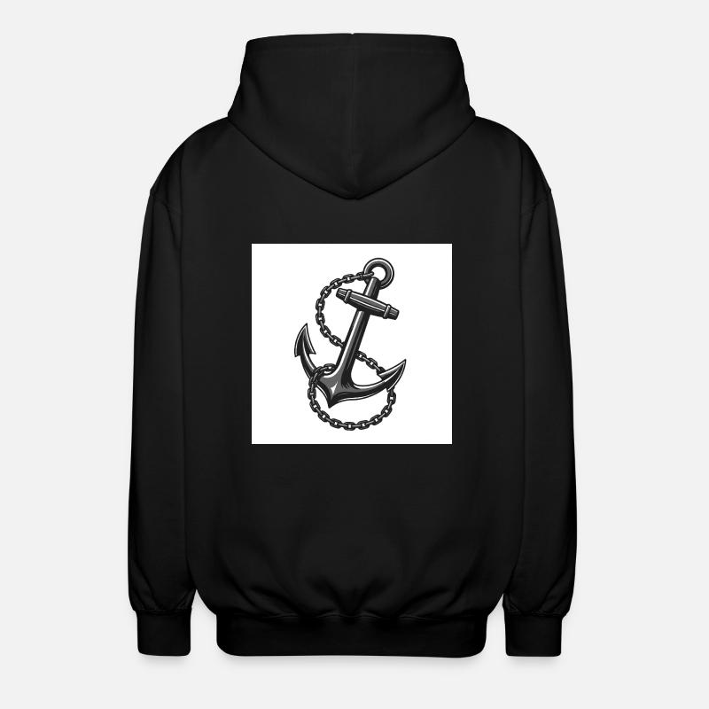 Schiffsanker - Unverzichtbare auf der See - Unisex Kapuzenjacke - Schwarz
