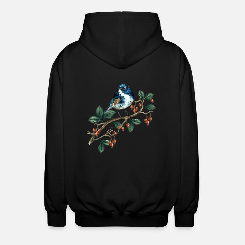 Bunter Vogel - Unisex Kapuzenjacke - Schwarz
