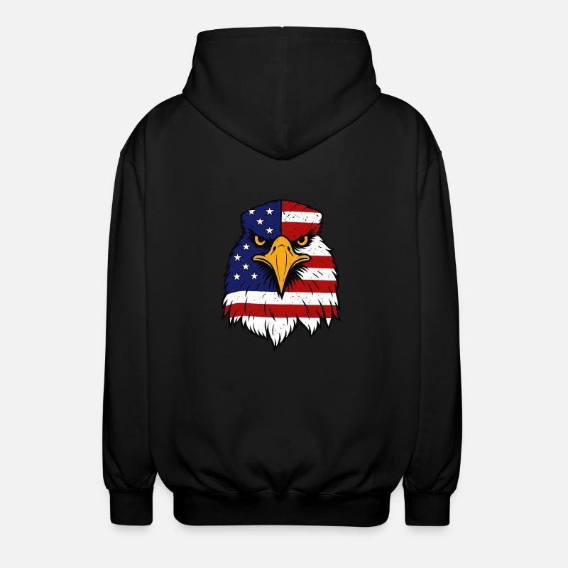 US Eagle - Unisex Hooded Jacket - black
