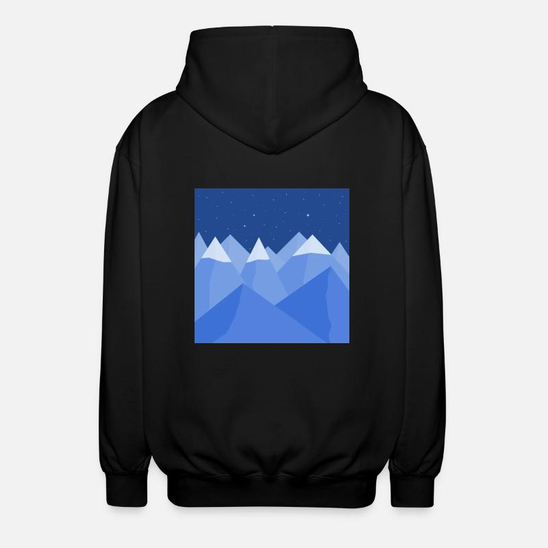 Blaue Landschaft - Unisex Kapuzenjacke - Schwarz