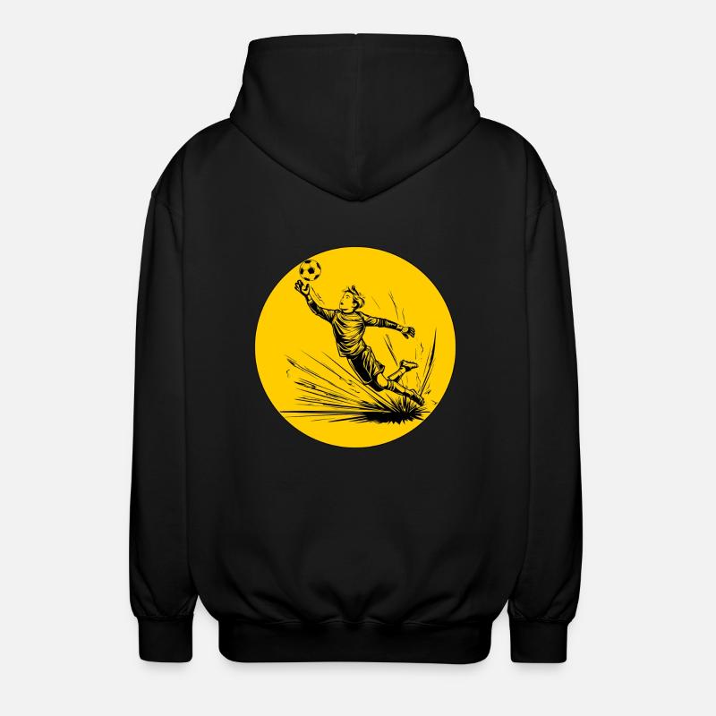 Goalkeeper (black and yellow) - Unisex Hooded Jacket - black