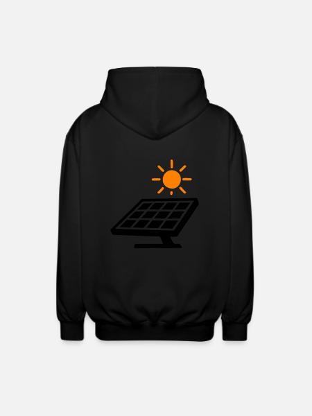 Solar Panels Photovoltaic System - Unisex Hooded Jacket - black