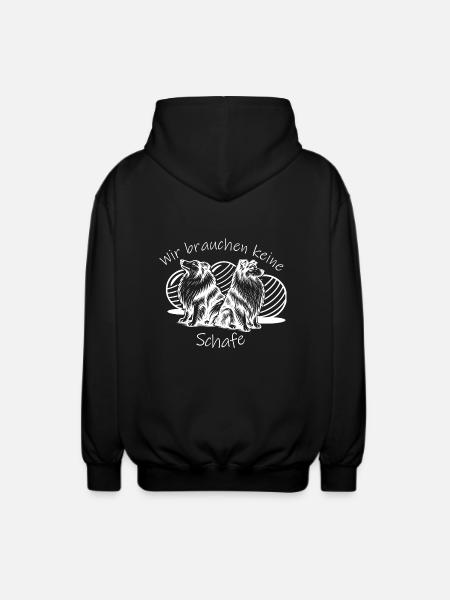 Treibball (weiß) mit Text - Unisex Kapuzenjacke - Schwarz