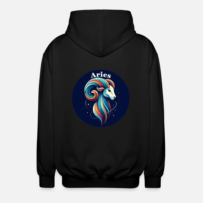 Widder Widder bunt - Unisex Kapuzenjacke - Schwarz