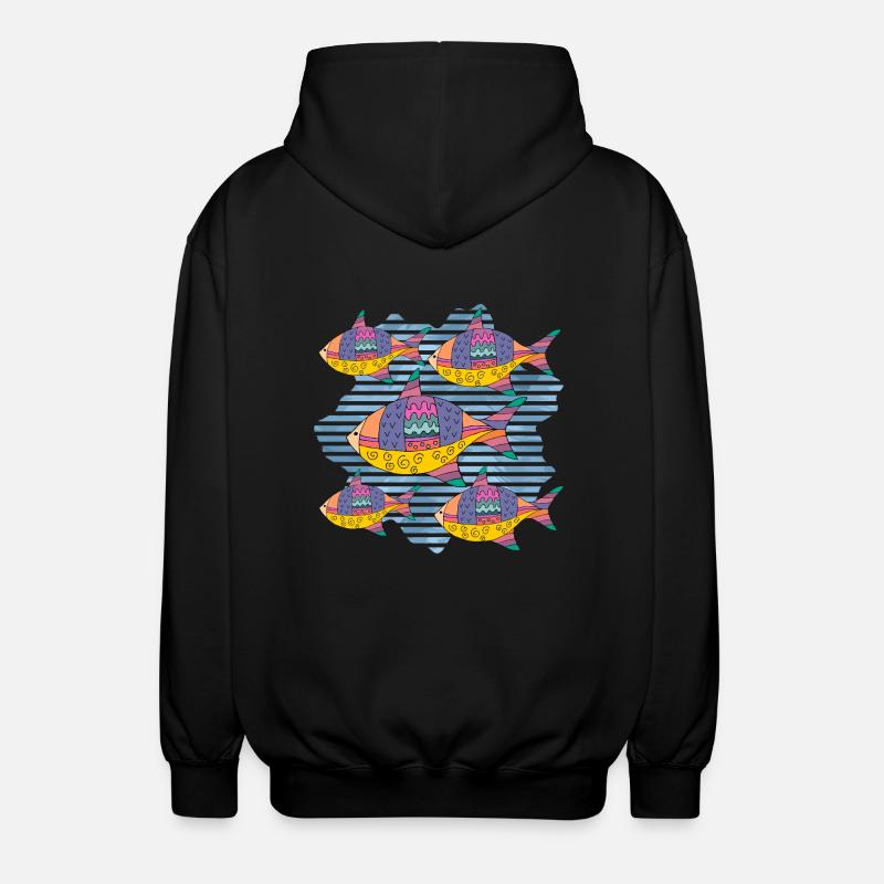 Poisson - Veste à capuche unisexe - noir