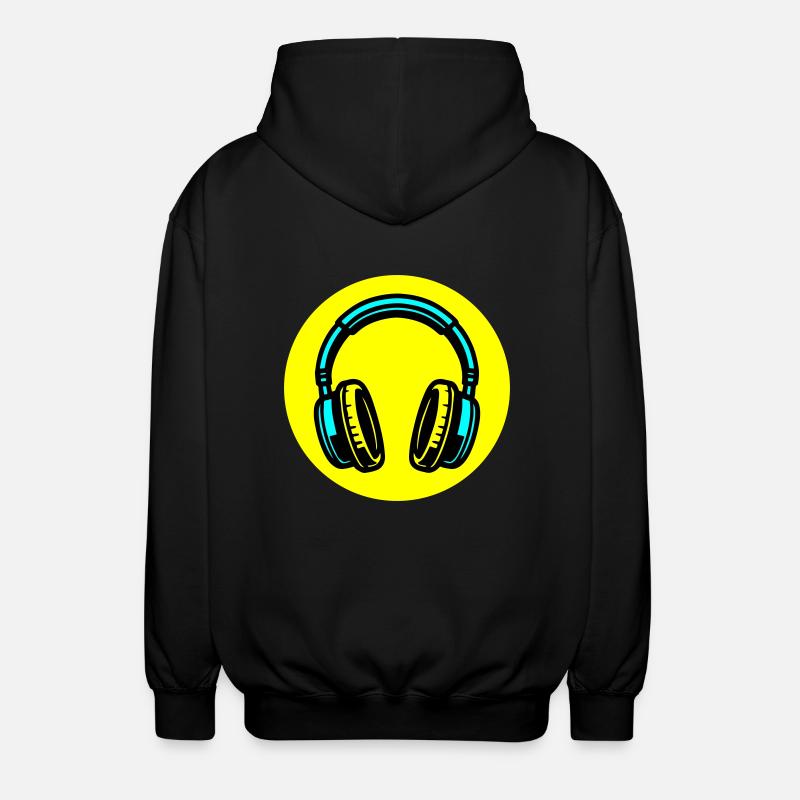 Musique d’icône de casque - Veste à capuche unisexe - noir
