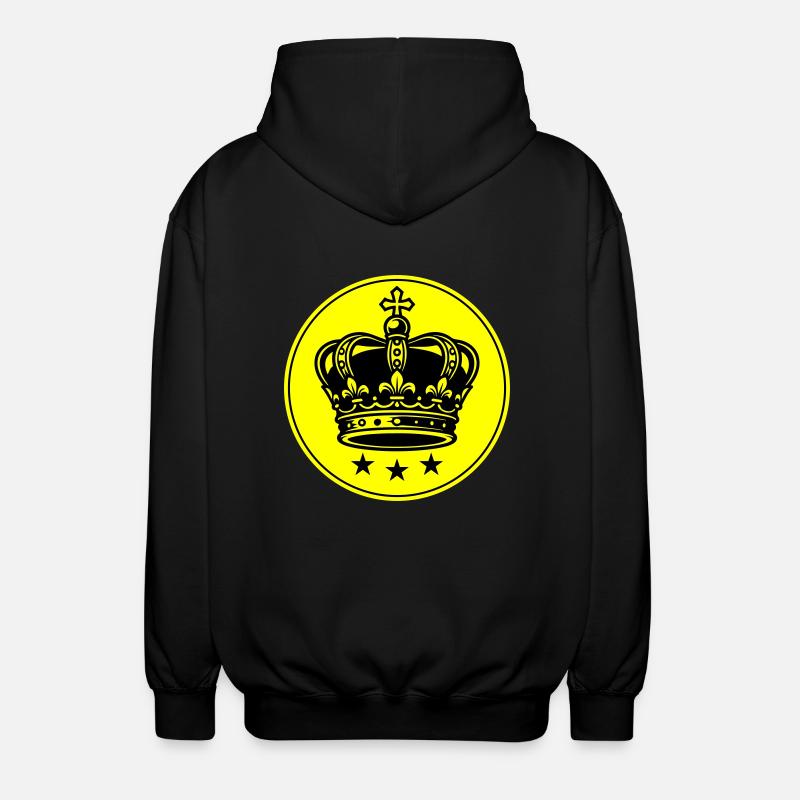 Krone Symbol - Unisex Kapuzenjacke - Schwarz