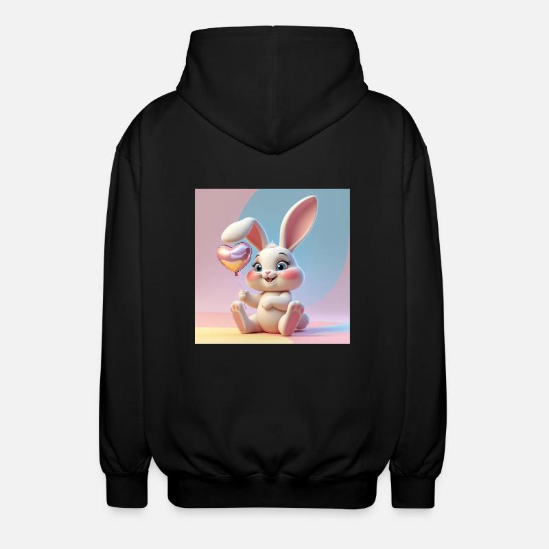 Zinzinuo – Lapin Mignon pour Tous - Veste à capuche unisexe - noir