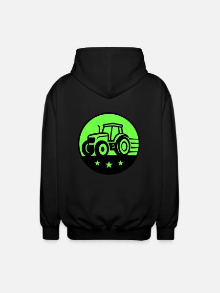 Traktor Farmer - Unisex Kapuzenjacke - Schwarz
