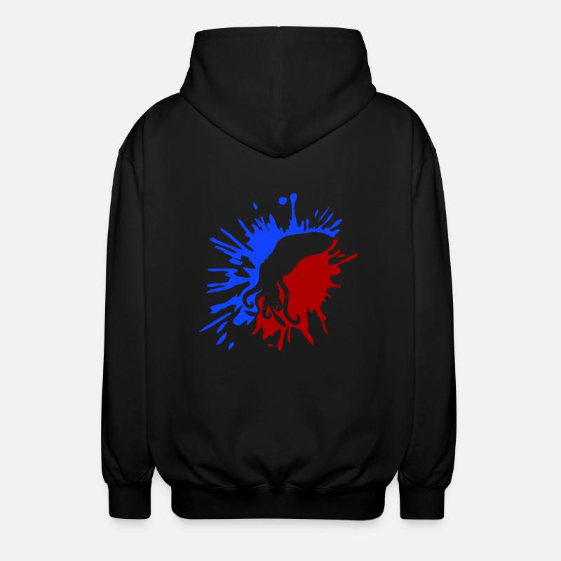 Octopus Paint Blobs Octopus Drops Graffiti Blobs - Unisex Hooded Jacket - black