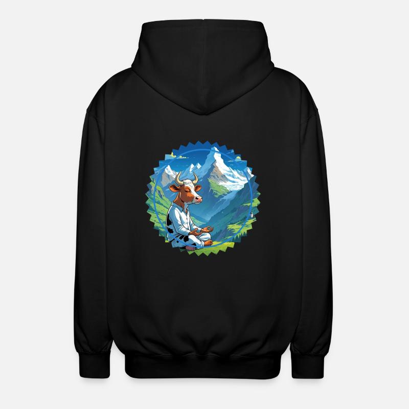 Silent Cow Deep Thoughts - Veste à capuche unisexe - noir