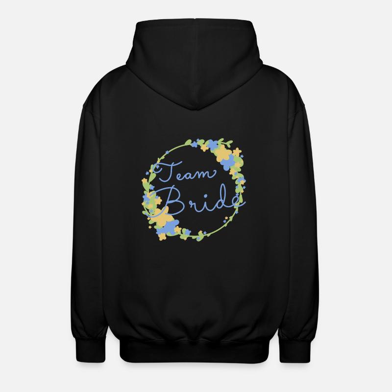 Team Bride /Team Braut - Unisex Kapuzenjacke - Schwarz