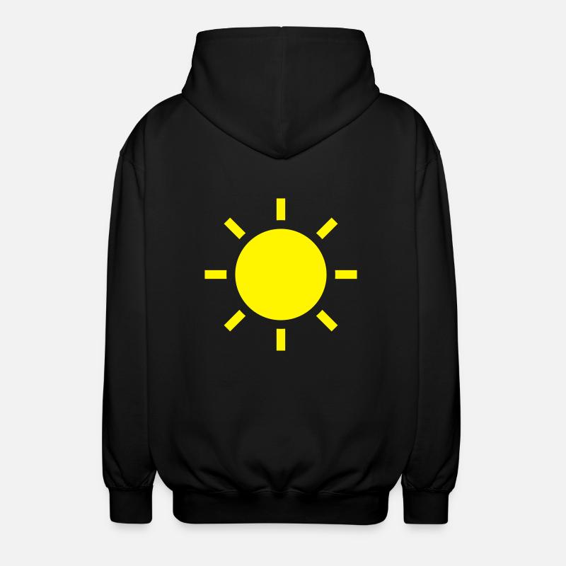 Symbole de temps - soleil - Veste à capuche unisexe - noir