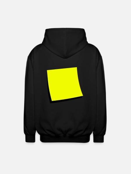 sticky note - add text - Unisex Hooded Jacket - black