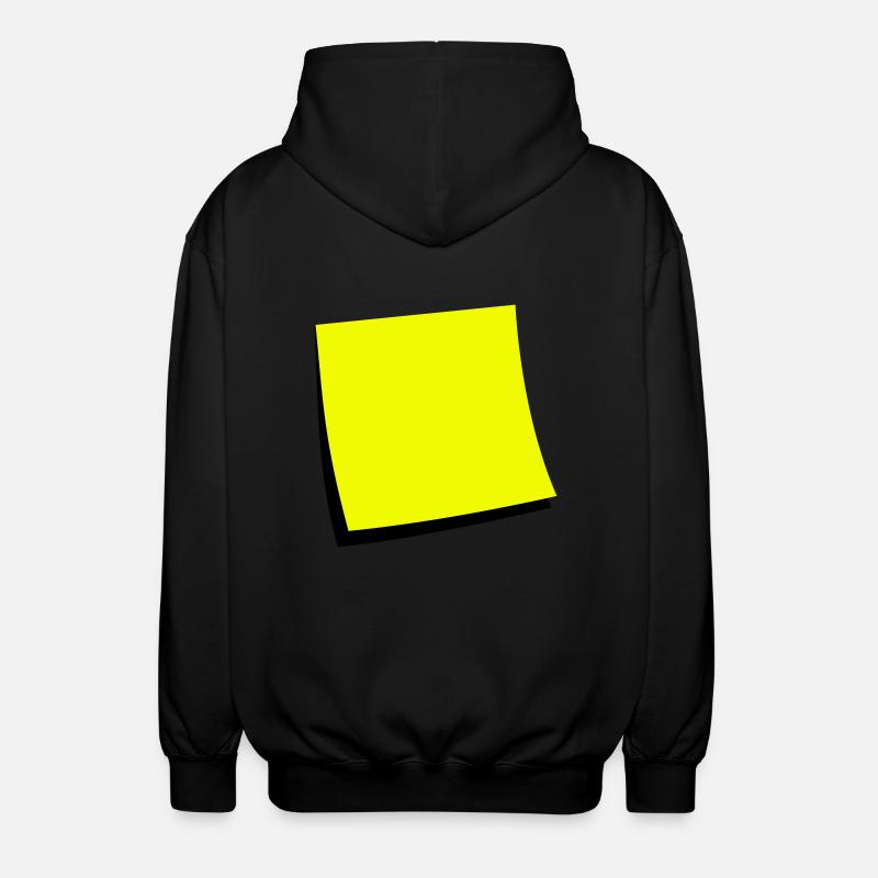 sticky note - add text - Unisex Hooded Jacket - black