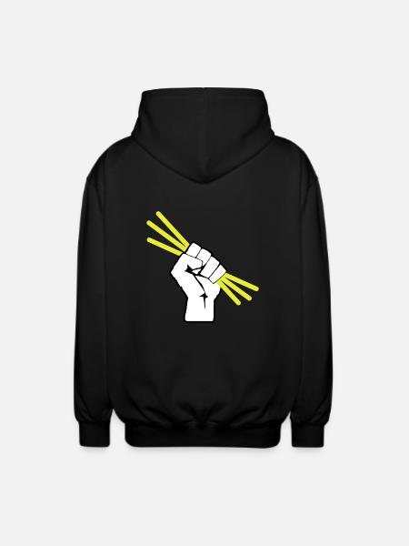 Leuchtstäbchen - Knicklicht - Faust - Unisex Kapuzenjacke - Schwarz