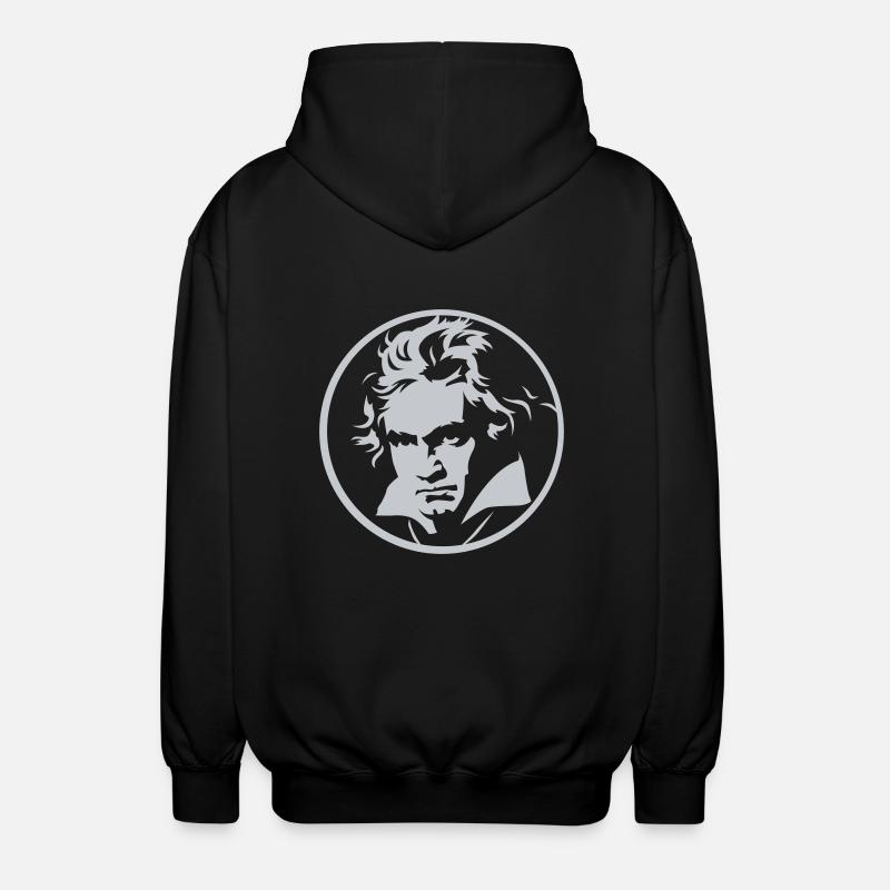 Roll over Beethoven (negative) - Unisex Hooded Jacket - black